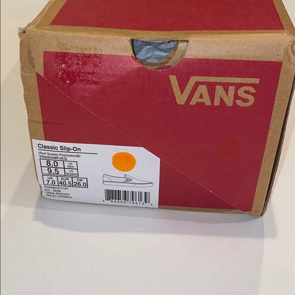 Vans Perf Suede Slip-On Peachskin Shoes - Picture 2 of 3